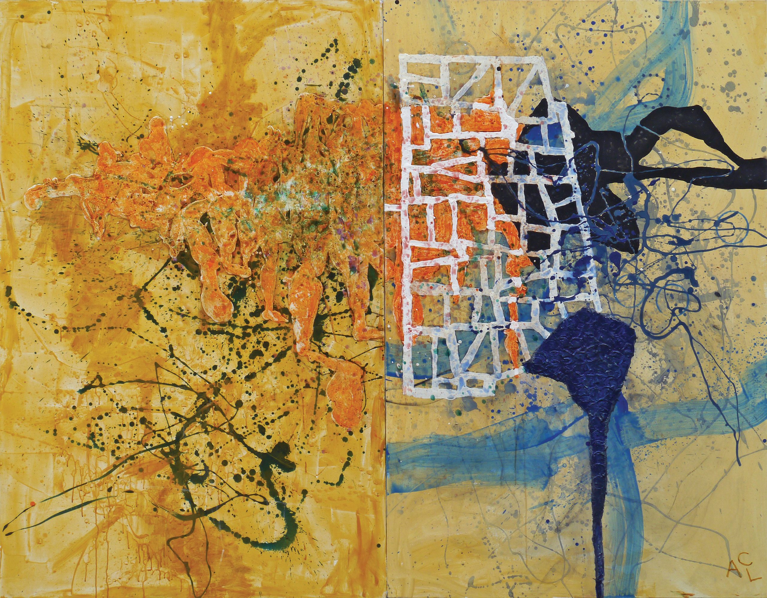 Paisaje amarillo (díptico), 2012